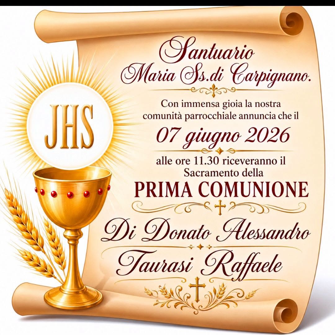 Prima Comunione al Santuario